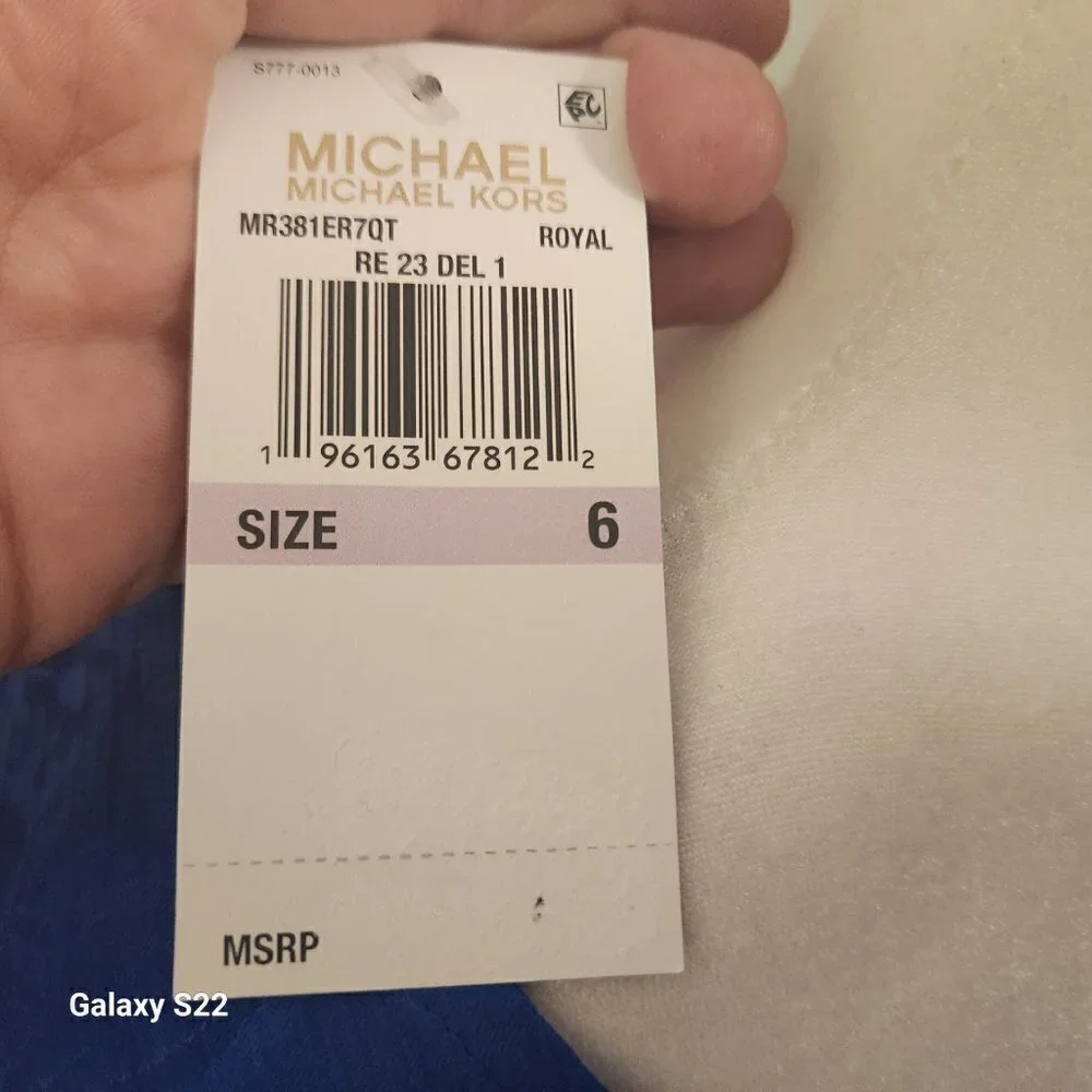 Michael Kors Royal Blue Dress. NWT. Size 6